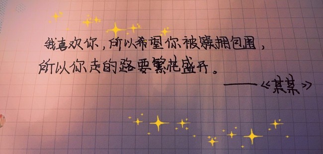手写某某绝美语录