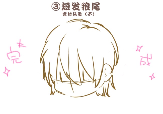 各种男生发型怎么画
