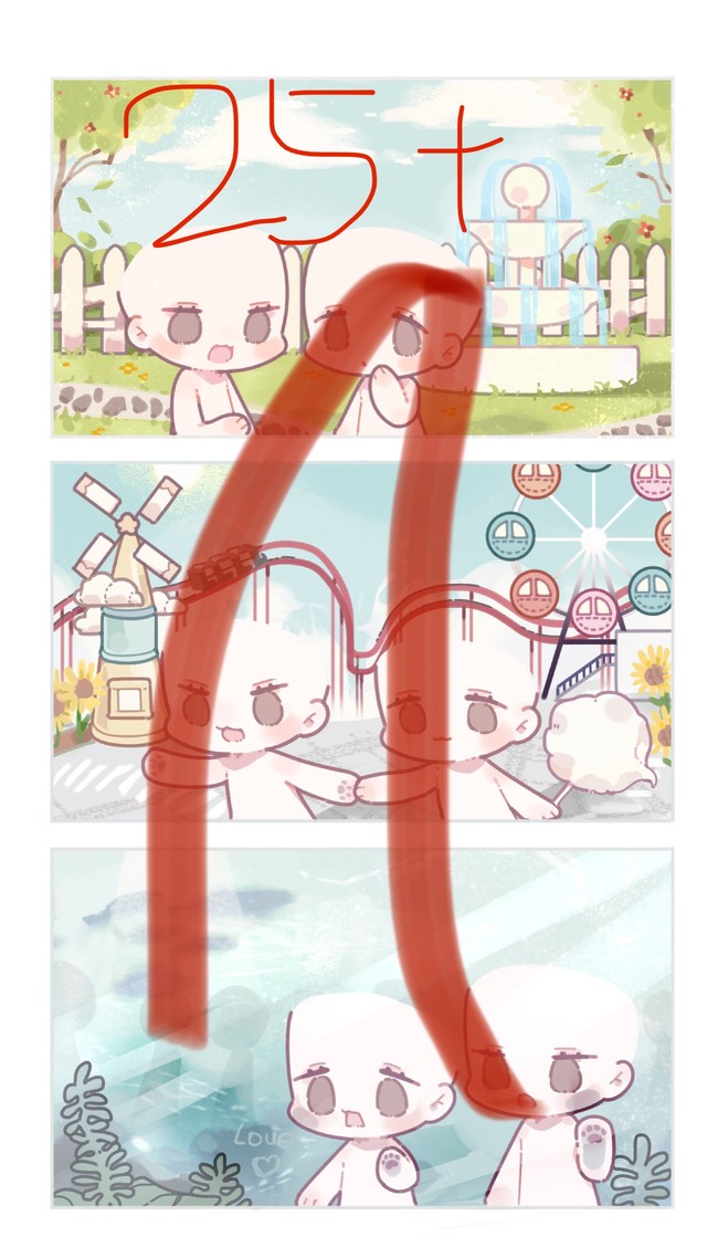 单人梦女漫画格模板